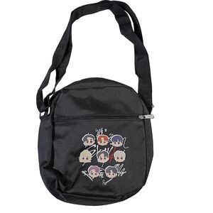 K-pop Merch Stray Kids Merch Crossbody Bag Black Nylon Adjustable
